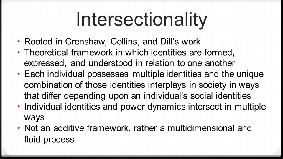 Collins theory of intersectionality essay